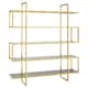 image 2 of Interiors by Premier Modular Maze Design Bookshelf, Contemporary Tall Book Shelf, Easily Maintained Book Storage Shelf For Lounge Gold