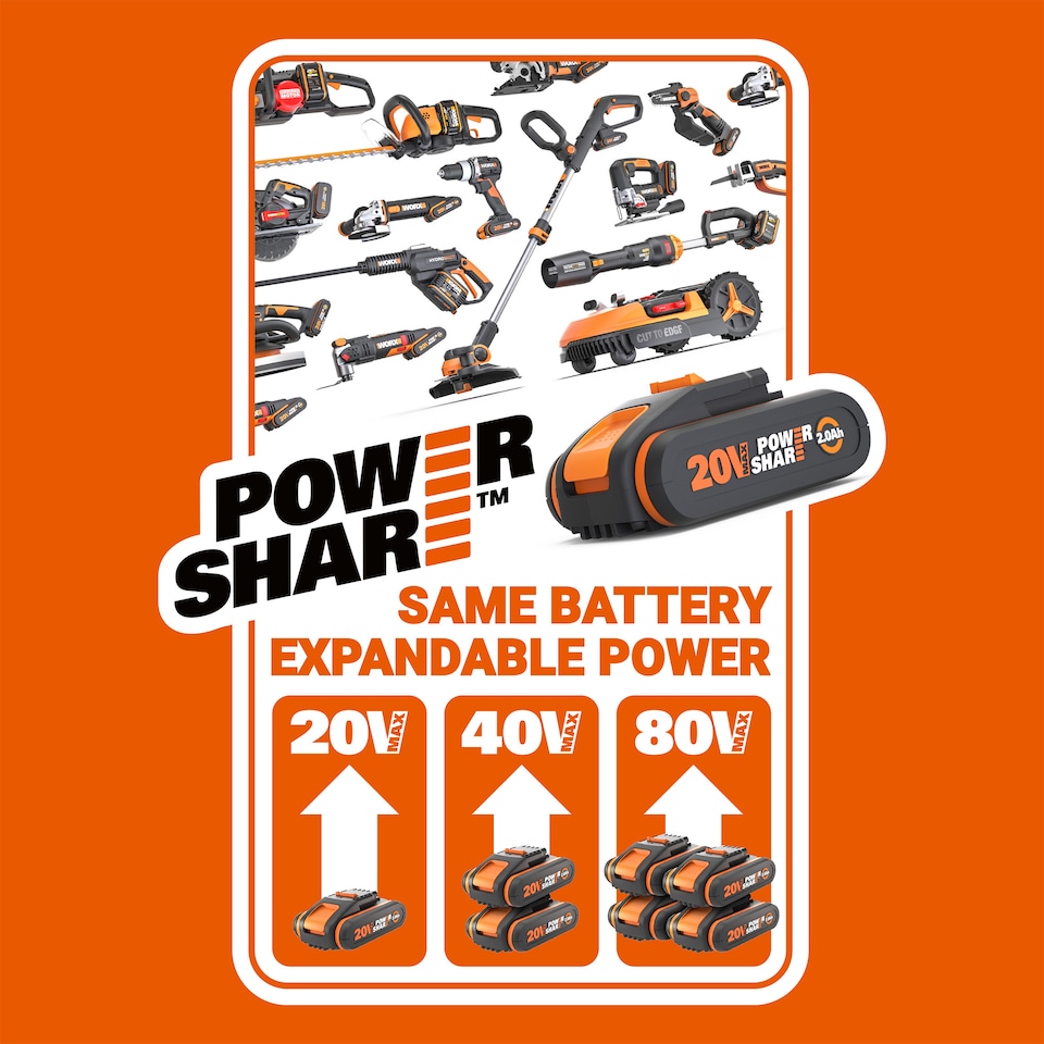 image 1 of WORX 20V Cordless 16 Gauge Finish Nailer (BARE TOOL) WX841.9