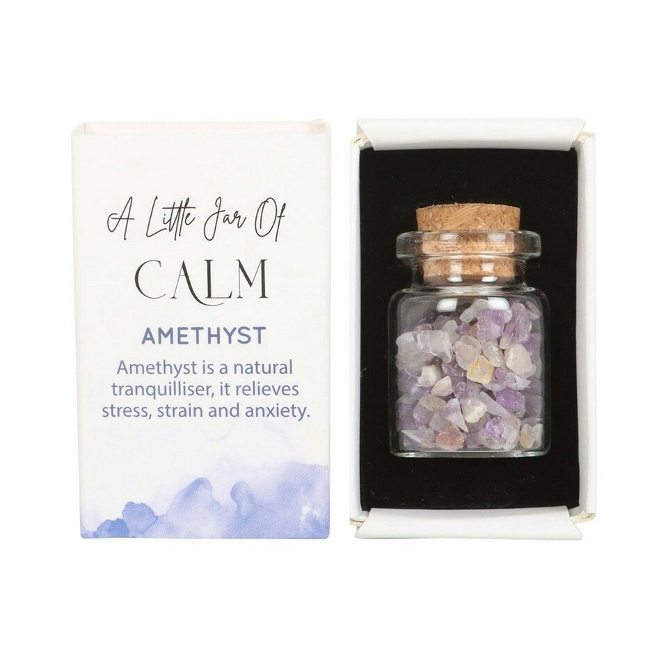 image 1 of Something Different Jar Of Calm Amethyst Decorative Crystal - Purple - One Size
