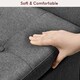 image 9 of Vida Designs Seville Storage Ottoman Bedroom Hallway Chest Bench, Dark Grey Linen Grey | Dark Grey Linen