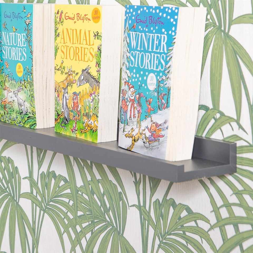 image 1 of Harbour Housewares Floating Picture Ledge Wall Shelves - 57cm - Grey - Pack of 6