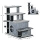 image 7 of PawHut Dog Steps for Bed 4 Step Pet Stairs Cat House with Detachable Cover