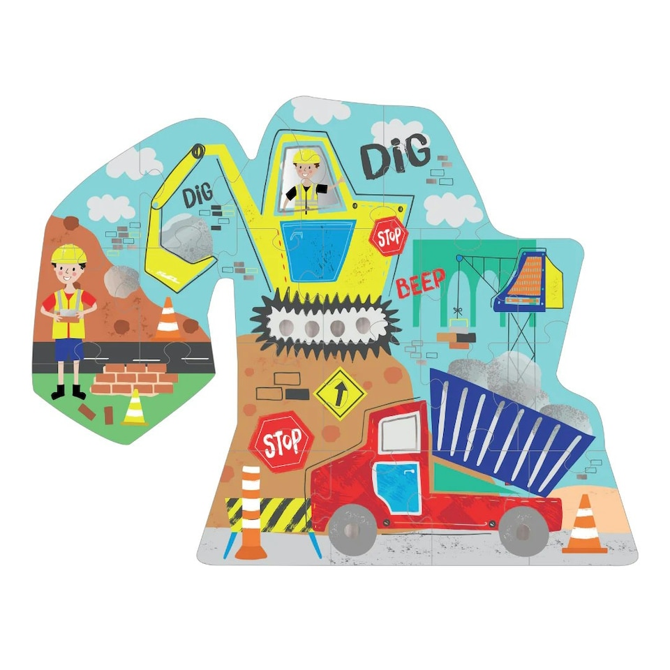 image 1 of Floss & Rock Jigsaw Puzzle 20 Piece - Construction