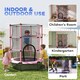 image 9 of HOMCOM 4.6FT Kids Trampoline with Safety Enclosure for Ages 3-10 Years | Pink | Pink