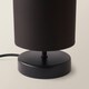 image 6 of ValueLights Francis Pair Black Touch Table Lamps Black Shades and Bulbs