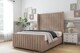 image 2 of Sloomy Marlborough Mink Naples Bed Frame With Mattress With 50"  Upholstered Wingback Headboard 5' King