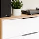 image 7 of Orkney 3 Drawer Sideboard with 3 Doors in Mauvella Oak and White Gloss