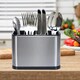 image 2 of Kitchen Utensils Caddy Stainless Steel Cutlery Holder Organizer Dishwasher Safe N/A