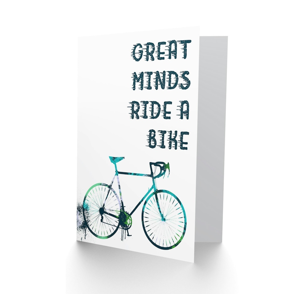image 1 of Great Minds Ride Bike Bicycle Cyclist Card