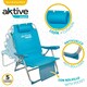 image 4 of Folding Chair with Headrest Aktive 49 x 80 x 58 cm Blue (2 Units) N/A