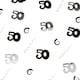image 2 of 4 x 14g 50th Black Happy Birthday Confetti