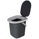 image 2 of 2 x Lightweight Portable 22 Litre Compact Camping Toilet Seat With Lid & Handle