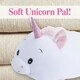 image 8 of White Roly Poly Unicorn 40cm Large Cute Plush Toy - Oh So Soft