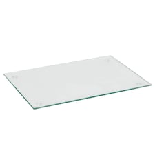 Harbour Housewares Glass Kitchen Chopping Board - 50 x 40cm - Clear | Clear | Clear