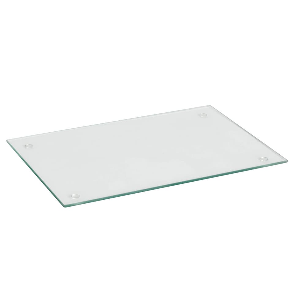 image 1 of Harbour Housewares Glass Kitchen Chopping Board - 50 x 40cm - Clear | Clear | Clear