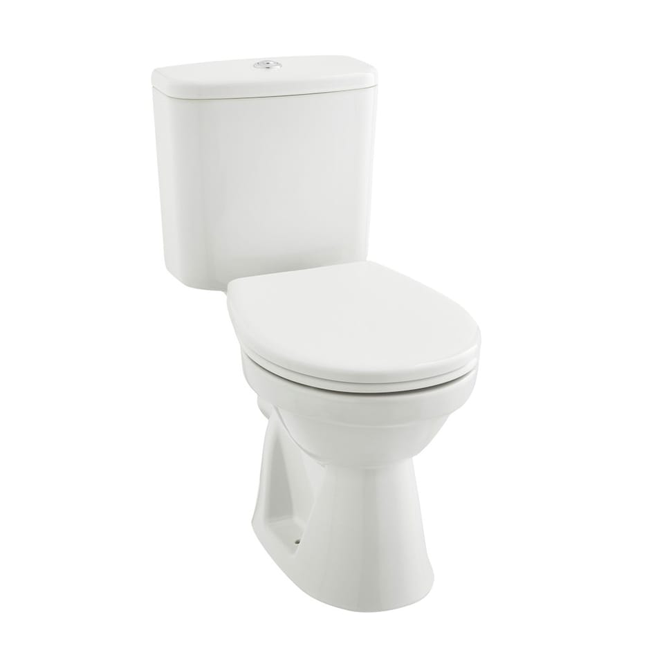 image 1 of Premium OPEN BACK Toilet Set (Islington)  - Cistern - Soft Close Seat - Includes Chrome Flush Button