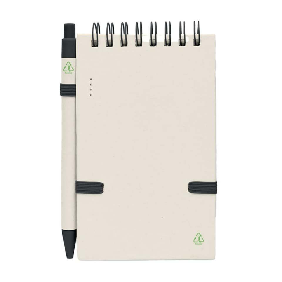 image 1 of MidOcean Mito A6 Notebook & Pen - Black - 14cm x 8.2cm x 1.2cm