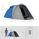 image 5 of Outsunny 2 Man Camping Tent with Living Area, 2000mm Waterproof, Blue
