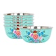image 1 of BillyCan Hand-Painted Picnic Snack Bowls - 14.5cm - Mint Pansy - Pack of 6 Green