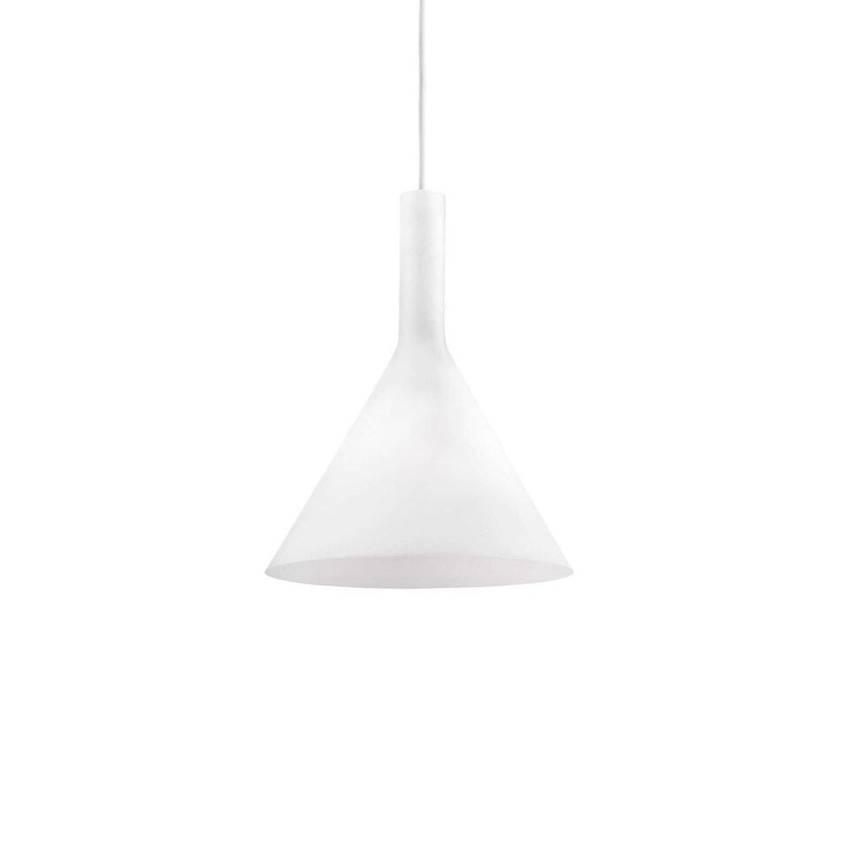 image 1 of Cocktail 1 Light Small Dome Ceiling Pendant White, E14