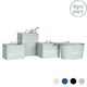 image 1 of Harbour Housewares 4 Piece Grey Vintage Metal Utility Canisters Set Utility Storage Utility Containers Storage Box Storage Container