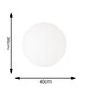image 4 of ValueLights Isla White Paper Globe Ceiling 40cm Lamp Shade | White