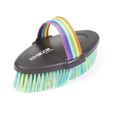 Ezi-Groom Shape Up Horse Body Brush - Blue/Yellow - 35mm x 185mm x 95mm