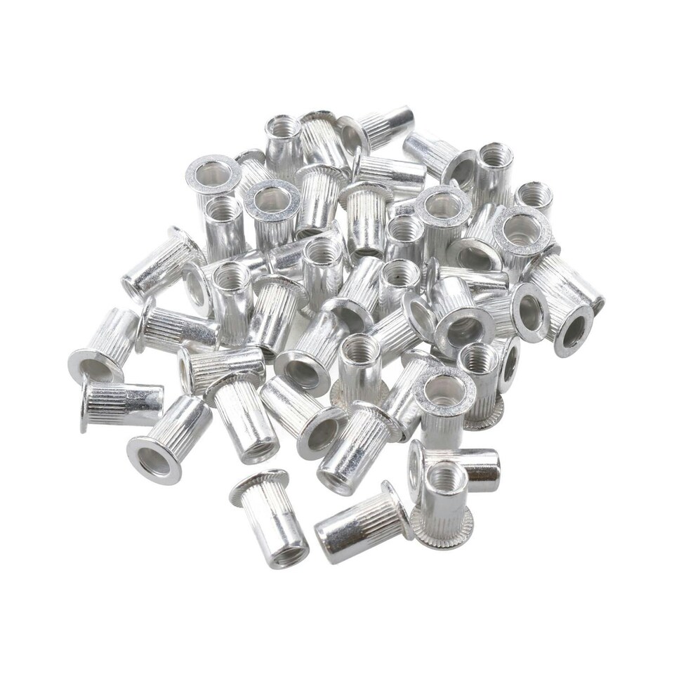 image 1 of M3 3mm Alu Nut Serts Riveting Nuts Rivet Threaded Inserts Blindnut Rivnut 50pc