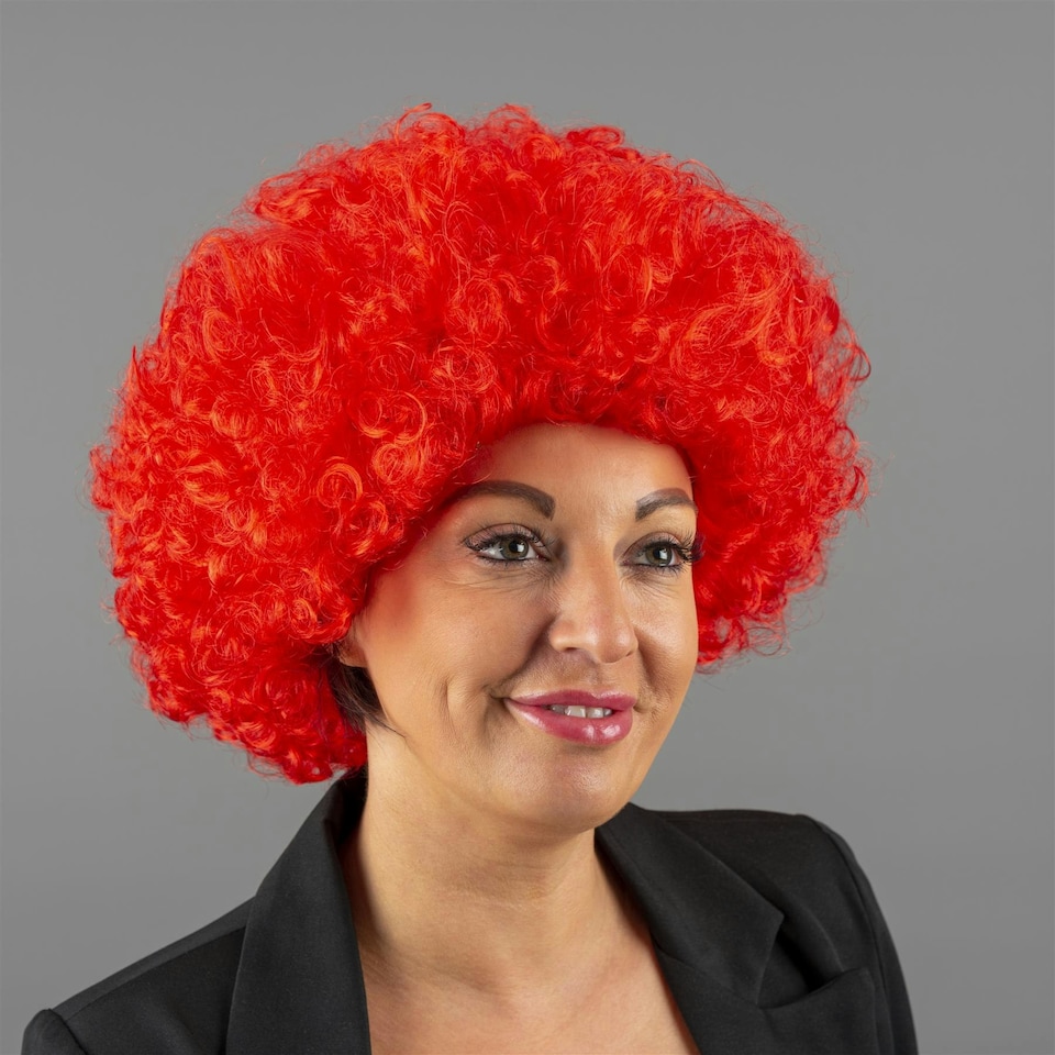 image 1 of Red Afro Wig Multi