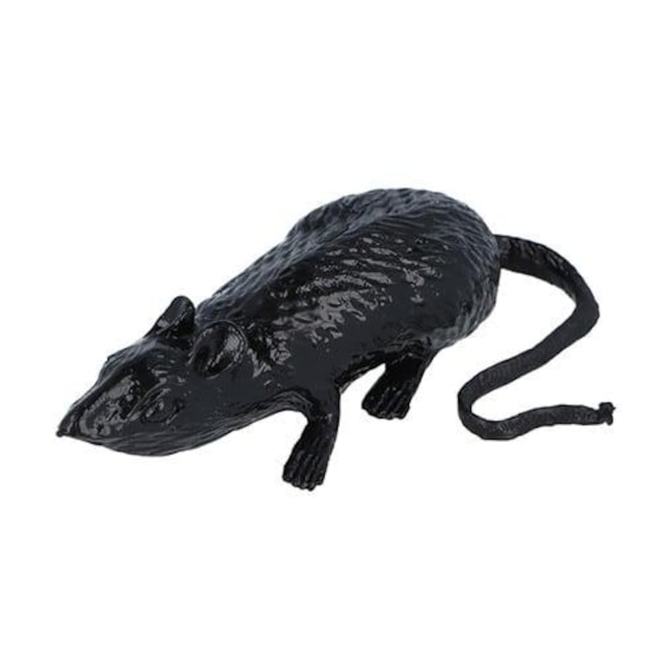 Mini Stretchy Black Rat 7cm