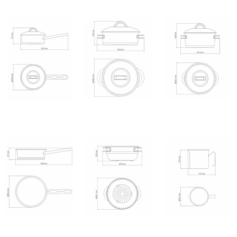 image 1 of Tramontina Stainless Steel 6 Pcs. Cookware Set