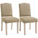 image 1 of Yaheetech Set of 2 Upholstered Kitchen Chairs Dining Room Chairs | Multi | Khaki(