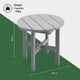 image 5 of VonHaus Westport HDPE Grey Adirondack Side Table