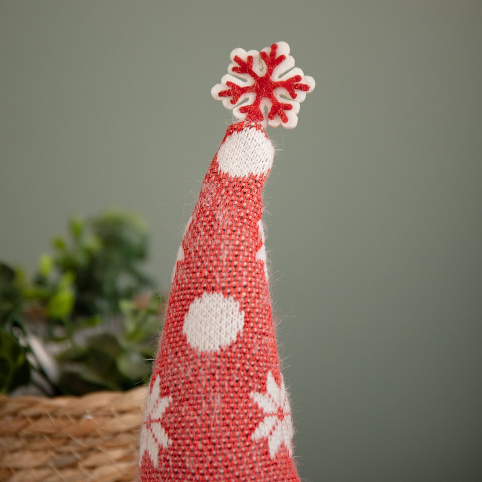 image 1 of 30cm Battery Operated Light up Christmas Standing Gonk Decoration in Red