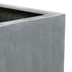 image 3 of Primrose XL Grey Polystone Cube Planter with Drainage Hole and Bung 52cm