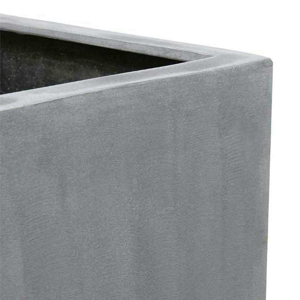 image 1 of Primrose XL Grey Polystone Cube Planter with Drainage Hole and Bung 52cm