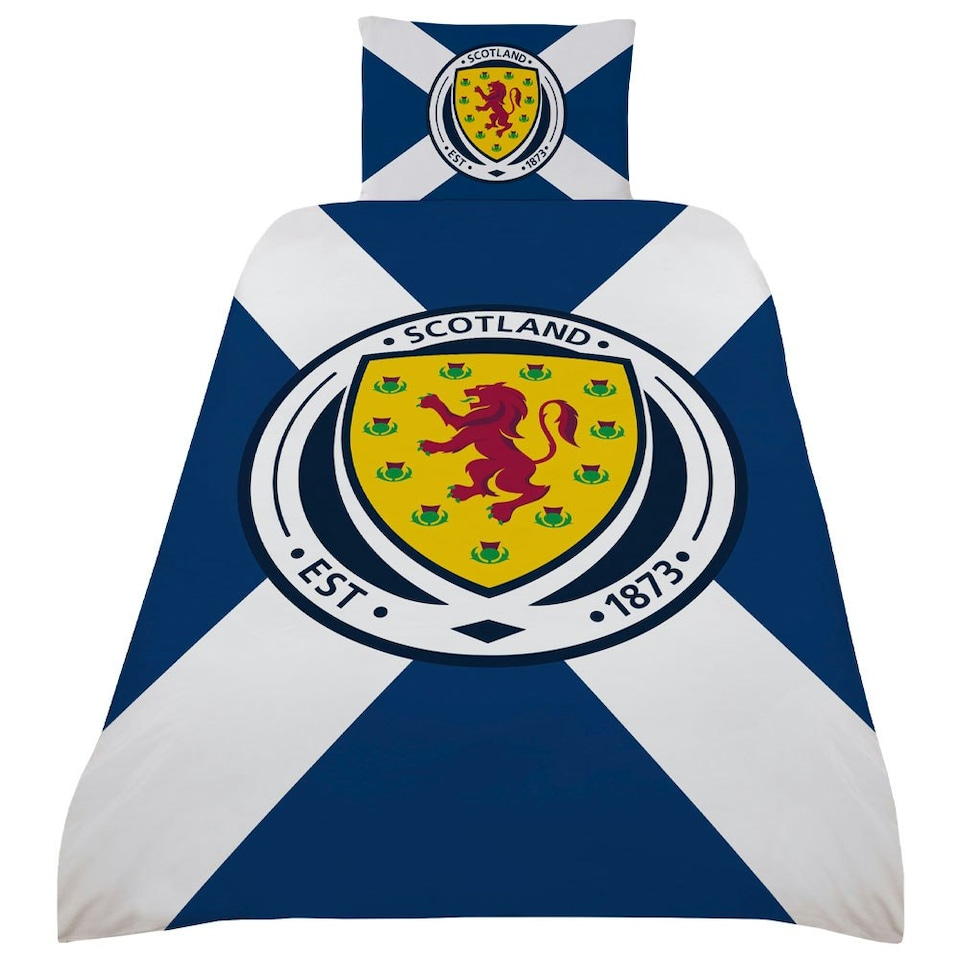 image 1 of Scottish FA Duvet Set - Navy/White/Yellow - Single