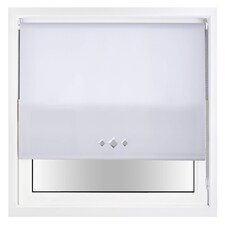 FURNISHED Daylight Trimmable Roller Blinds with Triple Diamond Eyelets and Metal Fittings | White | White | (W) 115cm x (L) 210cm