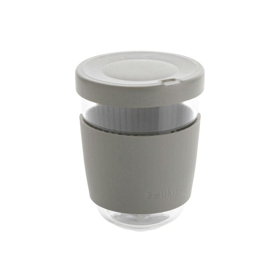 image 1 of Ukiyo 360ml Borosilicate Glass Cup - Grey - One Size