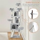 image 6 of Yaheetech Large Cat Tree with 3 Condos Light Grey