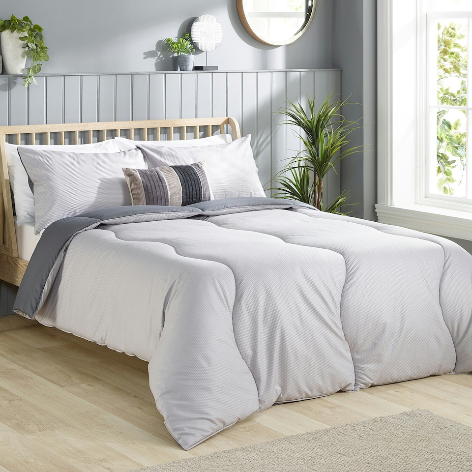 image 1 of Coverless Comfort 4.5 Tog Duvet, Single | Grey