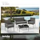 image 4 of Rattan Garden Furniture Palese - for 4 people, weather resistant | Grey | grey | 57 x 104 x 79 cm | 1