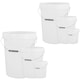 image 3 of 2 x White Strong 20L Hard Wearing Plastic Buckets With Tamper Evident Lids & Handles