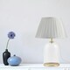 image 4 of First Choice Lighting Large Satin Brass and Glass Cloche Table Lamp Base Clear | Bronze