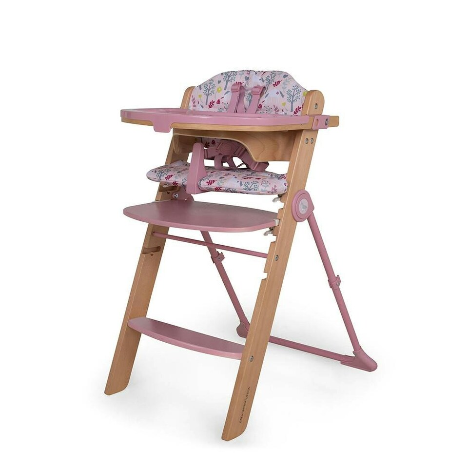 image 1 of Cosatto Waffle Wooden Highchair, 6 Months to 100kg, Compact Fold, Freestanding (Unicorn Garden)