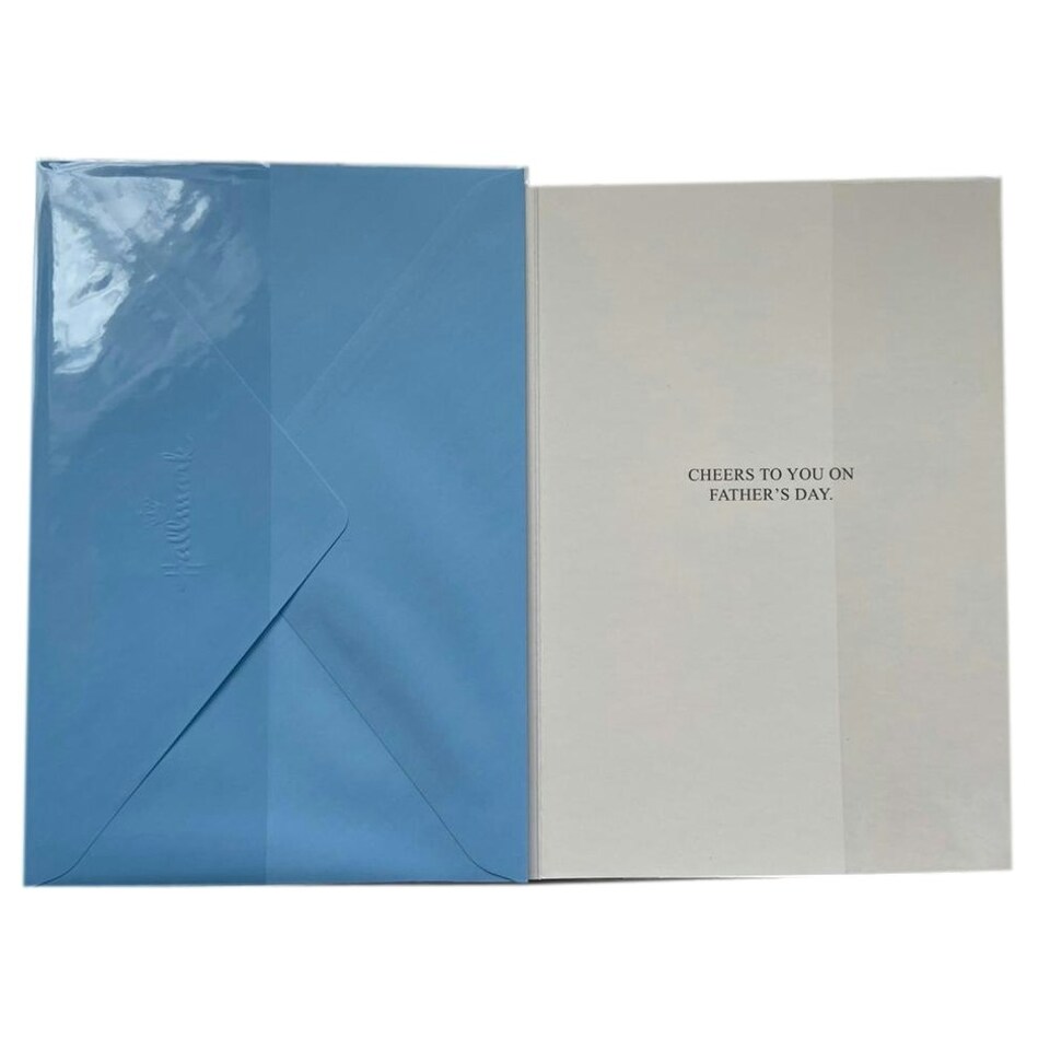 image 1 of For You Dad Time Out Champagne Glass Design Father's Day Card