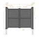 image 2 of Double Swing Gate 3500x1800mm Black - Horizontal Solid Infill and Flat Top Black