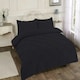 image 1 of Pintuck Pleated Duvet Cover Set - Double - Black