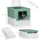 image 4 of PawHut Hooded Cat Litter Box, Pet Toilet w/ Scoop, Tray - Green