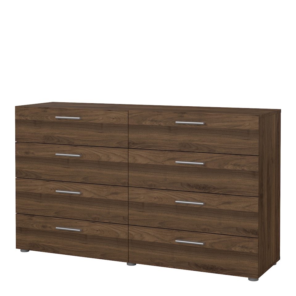 image 1 of Pepe Wide Chest of 8 Drawers (4+4) in Walnut